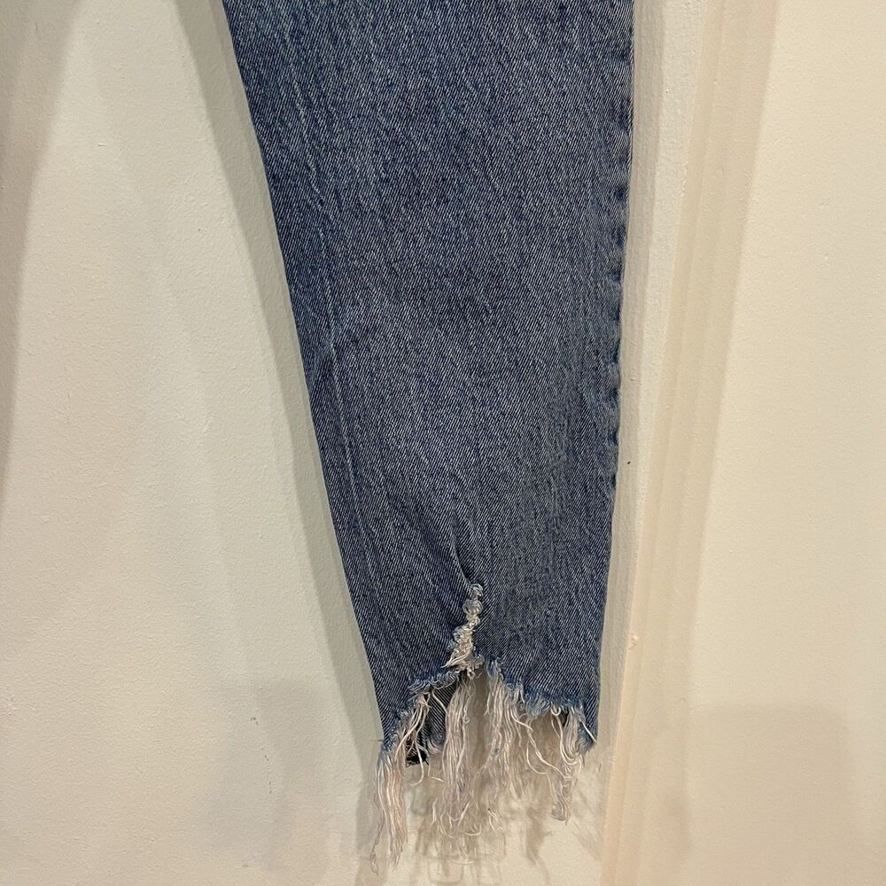 Abercrombie & Fitch High Rise Distressed Frayed Hem Skinny Jeans Size 27/ 4 - Picture 6 of 6